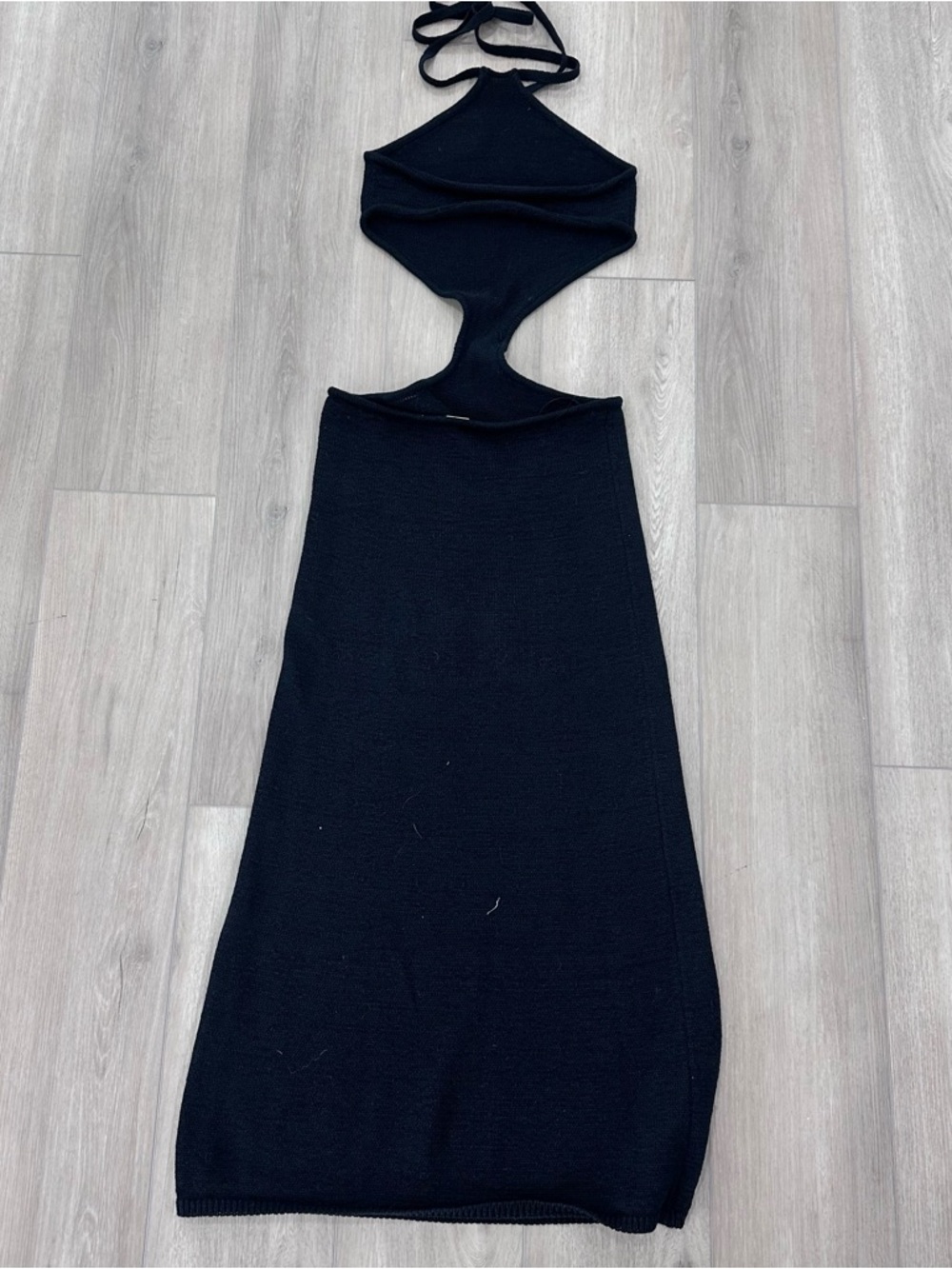 Cult Gaia knit cutout halter long dress sleeveless black small - Picture 4 of 8